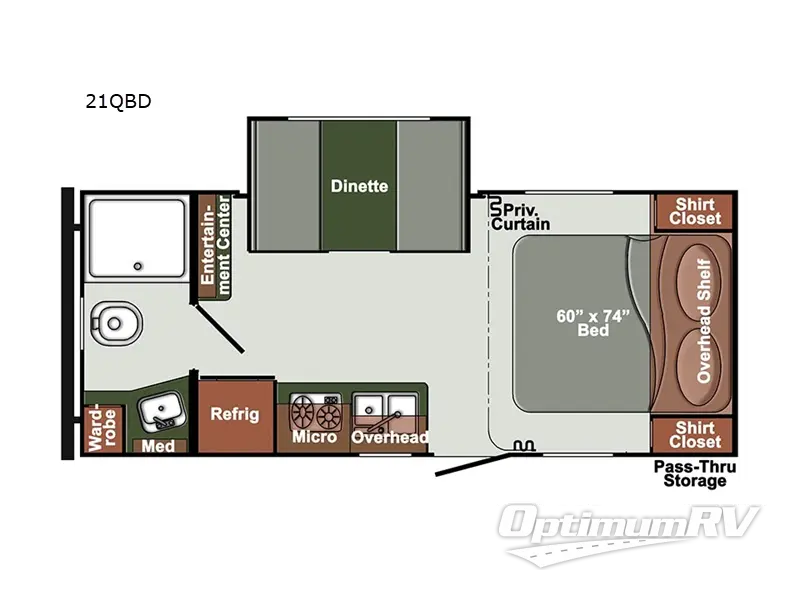 2023 Gulf Stream Envision SVT 21QBD RV Floorplan Photo