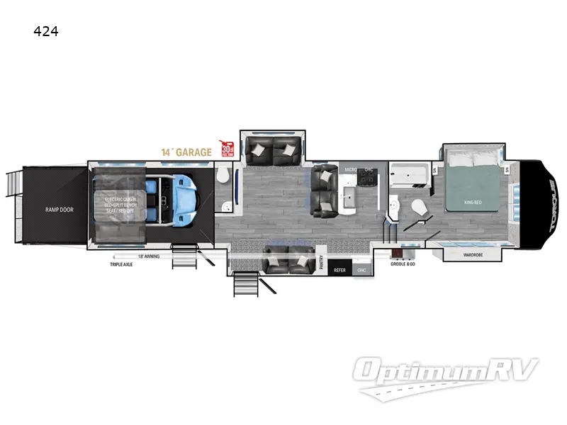 2024 Heartland Torque 424 RV Floorplan Photo