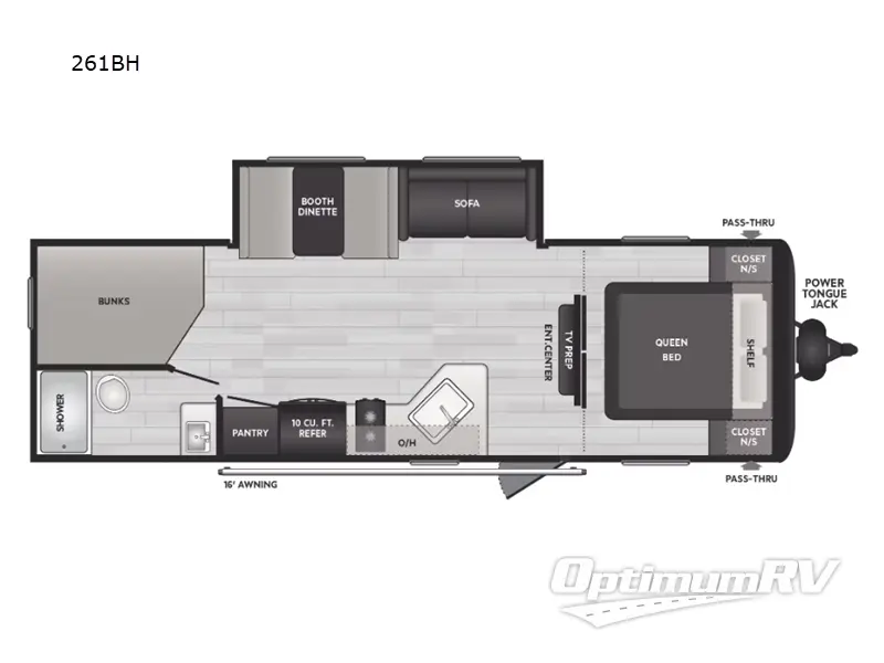 2024 Keystone Hideout Sport 261BH Floorplan Photo