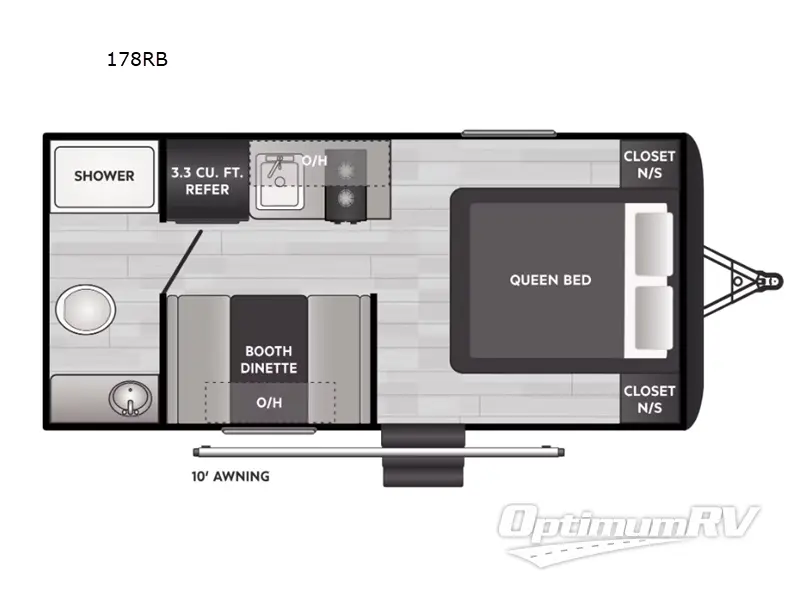 2025 Keystone Hideout Sport Single Axle 178RB Floorplan Photo