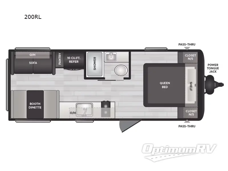 2025 Keystone Hideout Sport Double Axle 200RL Floorplan Photo