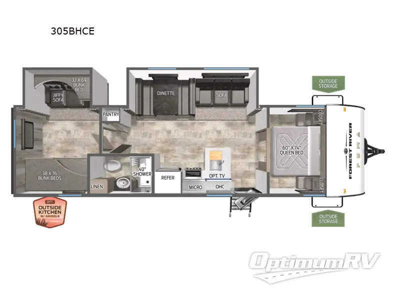 2025 Palomino Puma Camping Edition 305BHCE Floorplan Photo