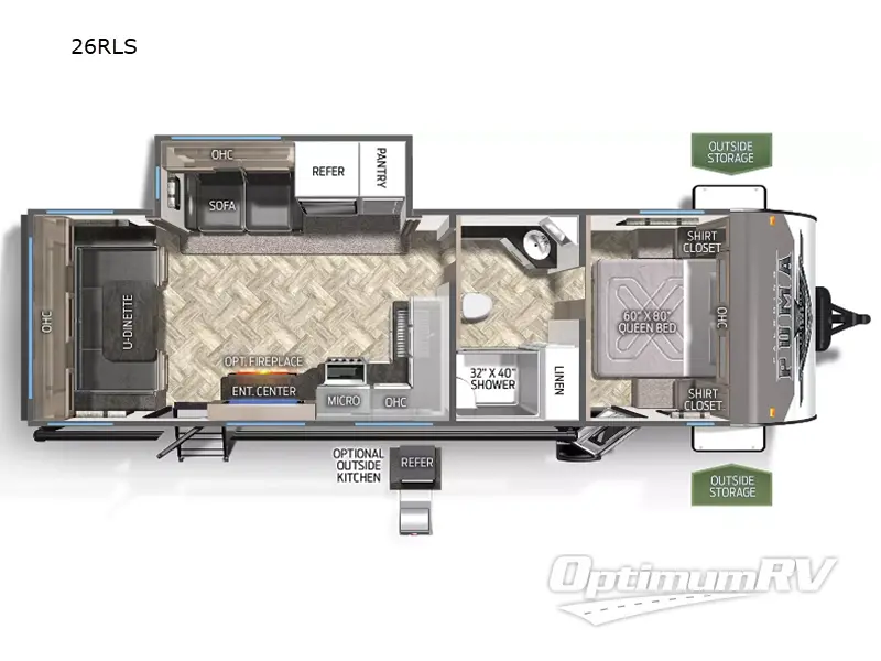 2023 Palomino Puma 26RLS RV Floorplan Photo