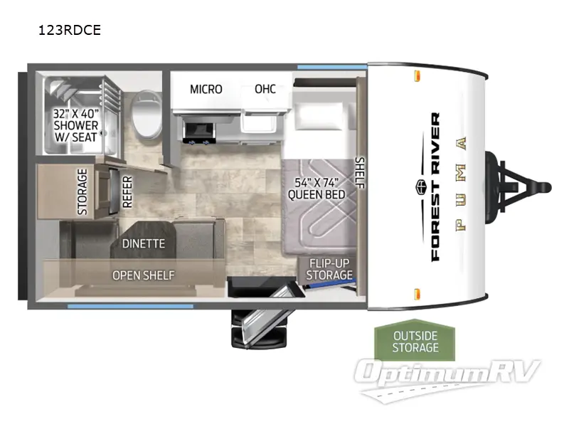 2025 Palomino Puma Camping Edition 123RDCE Floorplan Photo