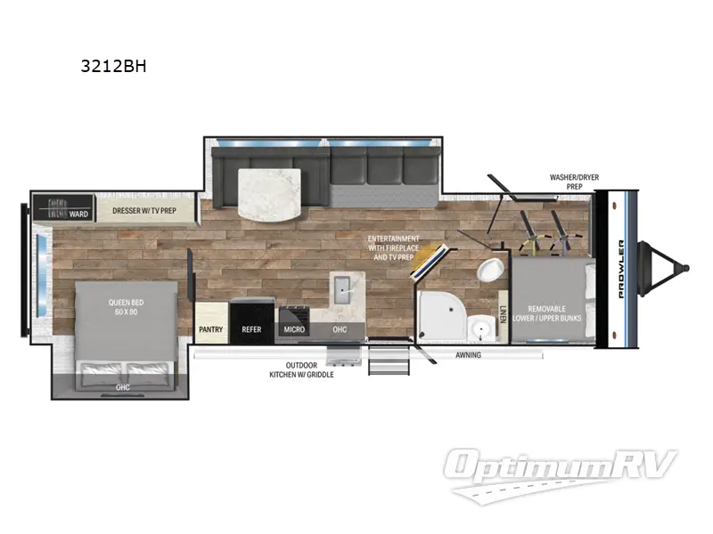 2025 Heartland Prowler 3212BH Floorplan Photo