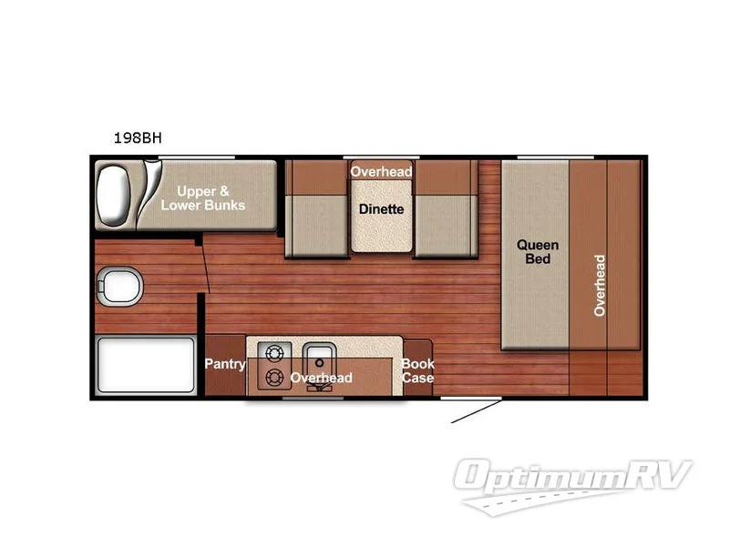 2017 Gulf Stream Ameri Lite Super Lite 198 BH Floorplan Photo