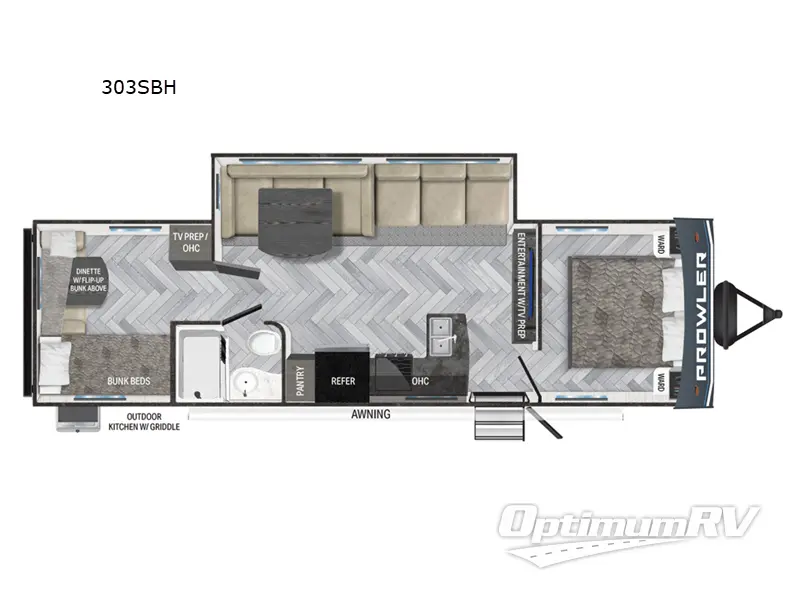 2024 Heartland Prowler 303SBH Floorplan Photo