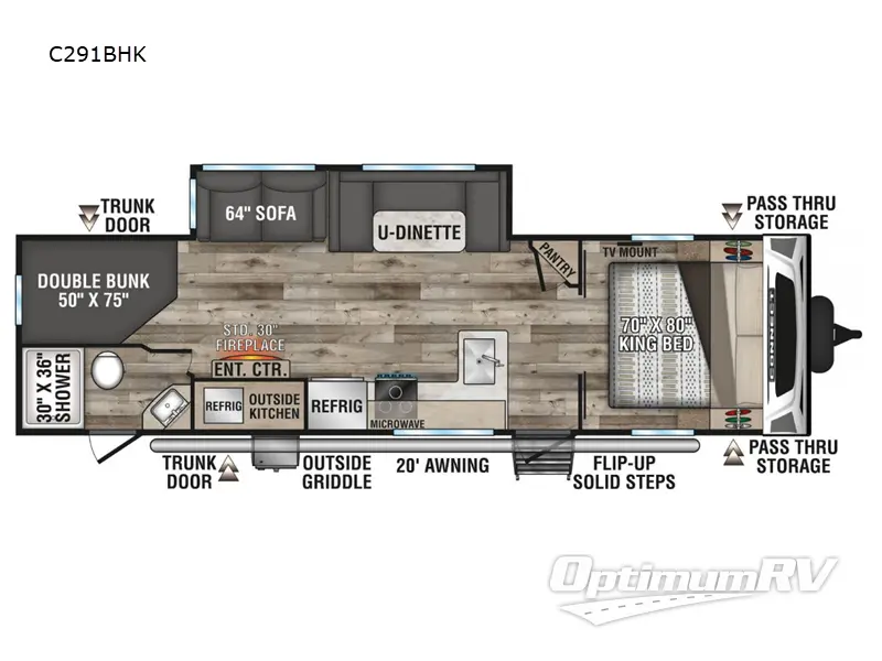 2022 KZ Connect C291BHK Floorplan Photo