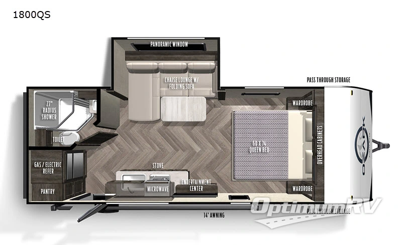 2021 Forest River Ozark 1800QSX RV Floorplan Photo