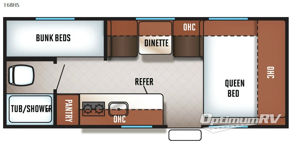 2017 Forest River Cherokee Wolf Pup 16BHS RV Floorplan Photo