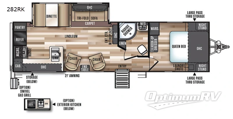 2018 Forest River Salem Hemisphere GLX 282RK Floorplan Photo