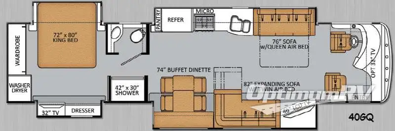 2014 Thor Tuscany XTE 40GQ Floorplan Photo