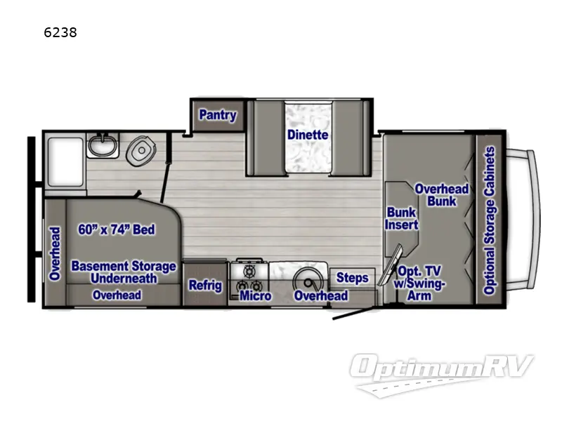 2023 Gulf Stream Conquest Class C 6238 RV Floorplan Photo