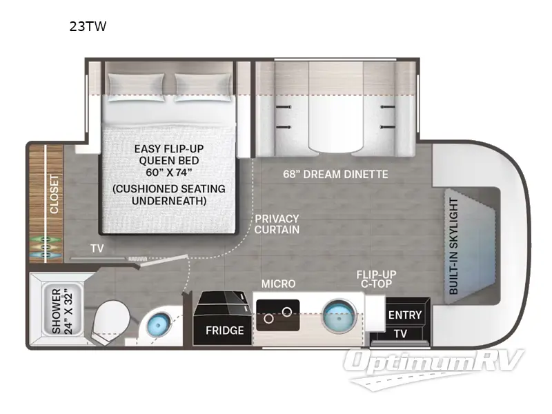 2024 Thor Compass AWD 23TW RV Floorplan Photo