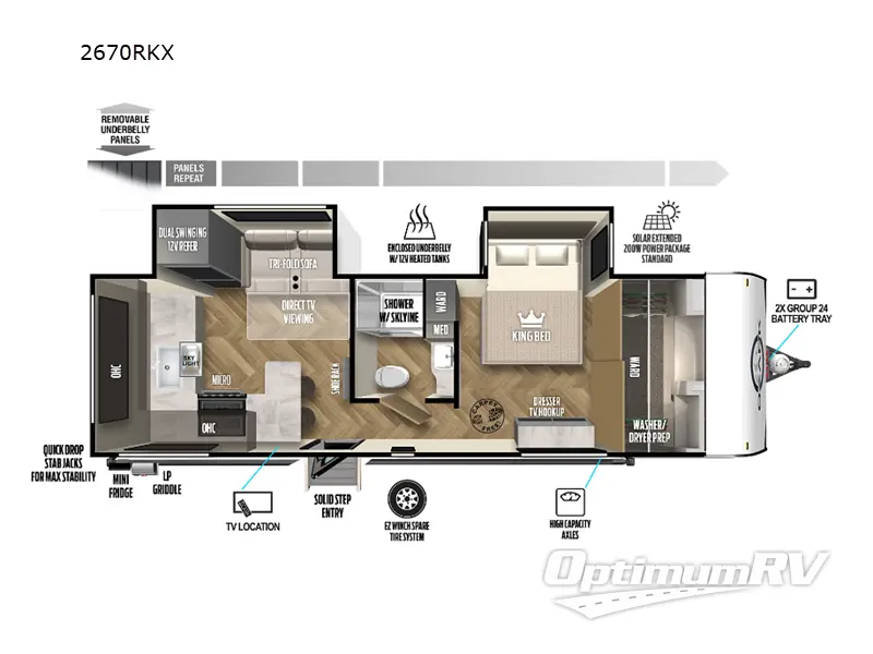 2023 Forest River Ozark 2670RKX RV Floorplan Photo