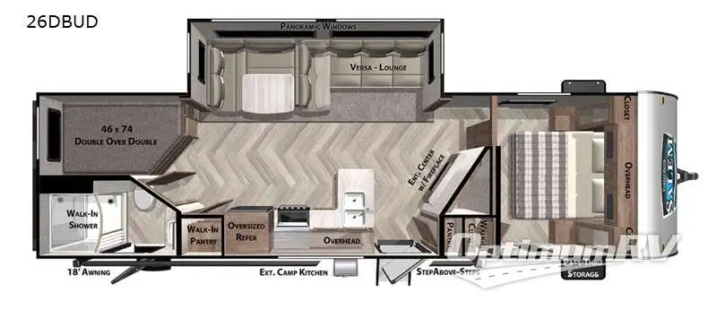2021 Forest River Salem 26DBUD Floorplan Photo