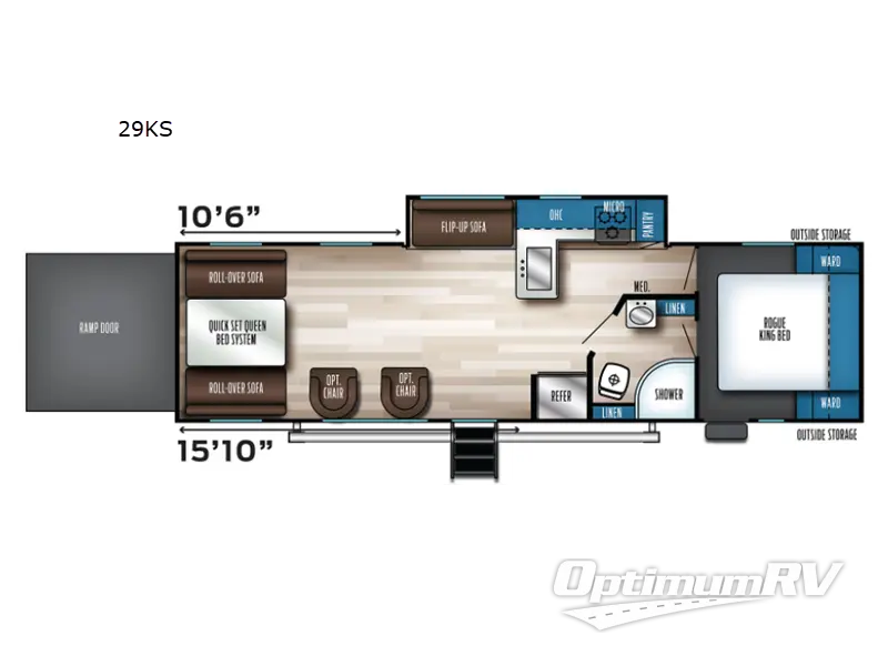 2021 Forest River Vengeance Rogue 29KS RV Floorplan Photo