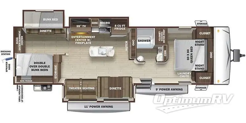 2021 Highland Ridge Mesa Ridge 312BHS RV Floorplan Photo