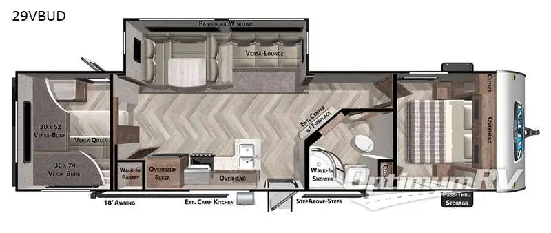 2021 Forest River Salem 29VBUD RV Floorplan Photo