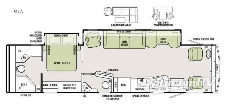 2016 Tiffin Allegro 36LA Floorplan Photo