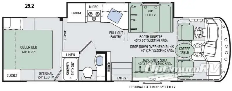 2016 Thor ACE 29.2 Floorplan Photo