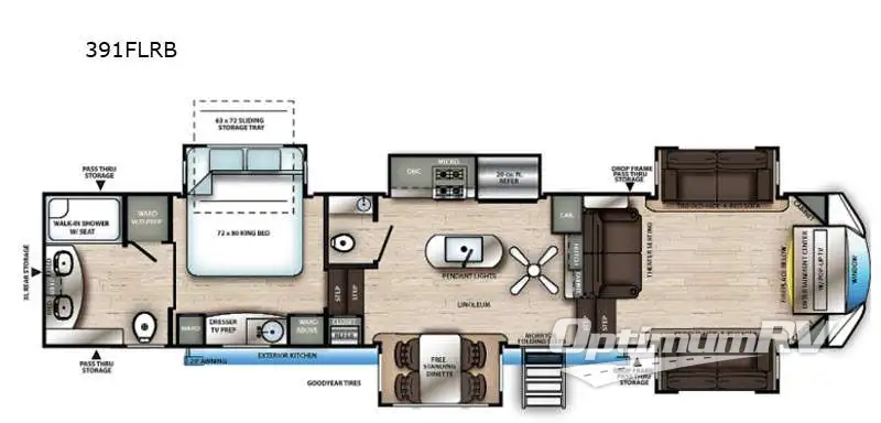 2021 Forest River Sandpiper 391FLRB Floorplan Photo