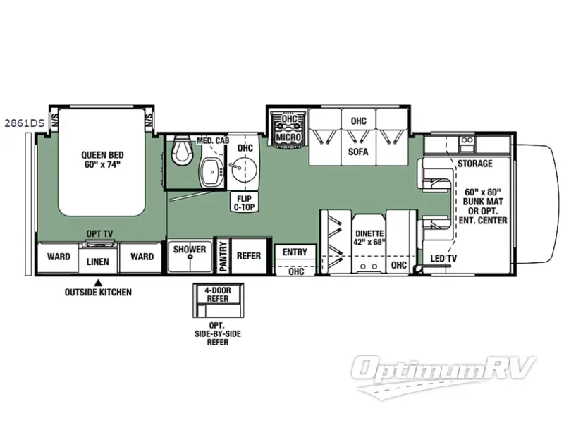 2018 Forest River Forester 2861DS Ford Floorplan Photo