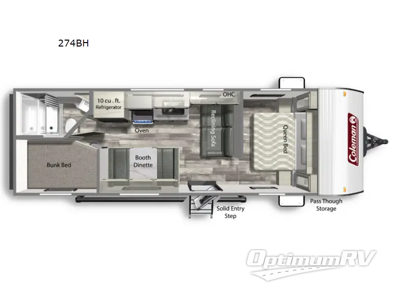 2022 Dutchmen Coleman Lantern LT Series 274BH Floorplan Photo