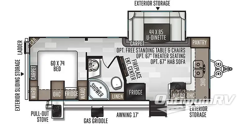 2020 Forest River Rockwood Mini Lite 2506S RV Floorplan Photo