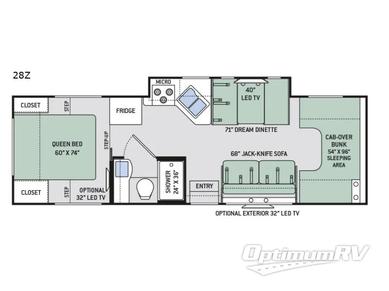 2017 Thor Chateau 28Z Floorplan Photo