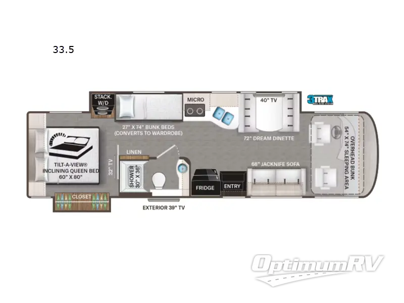 2023 Thor Palazzo 33.5 RV Floorplan Photo