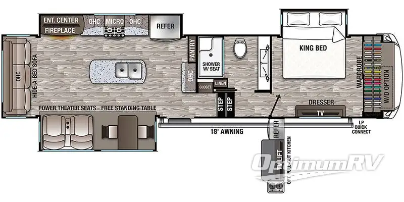 2020 Forest River Cedar Creek Hathaway Edition 34IK RV Floorplan Photo