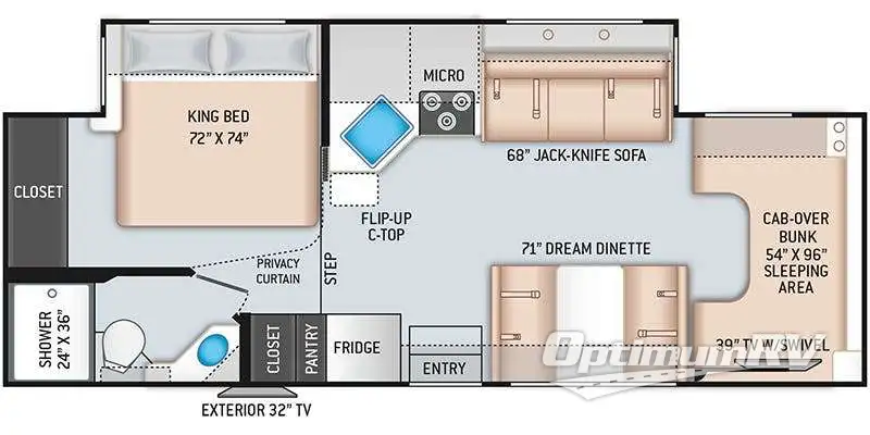 2022 Thor FREEDOM ELITE 27FE Floorplan Photo