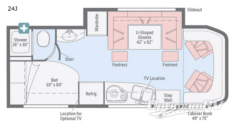 2018 Winnebago View 24J Floorplan Photo
