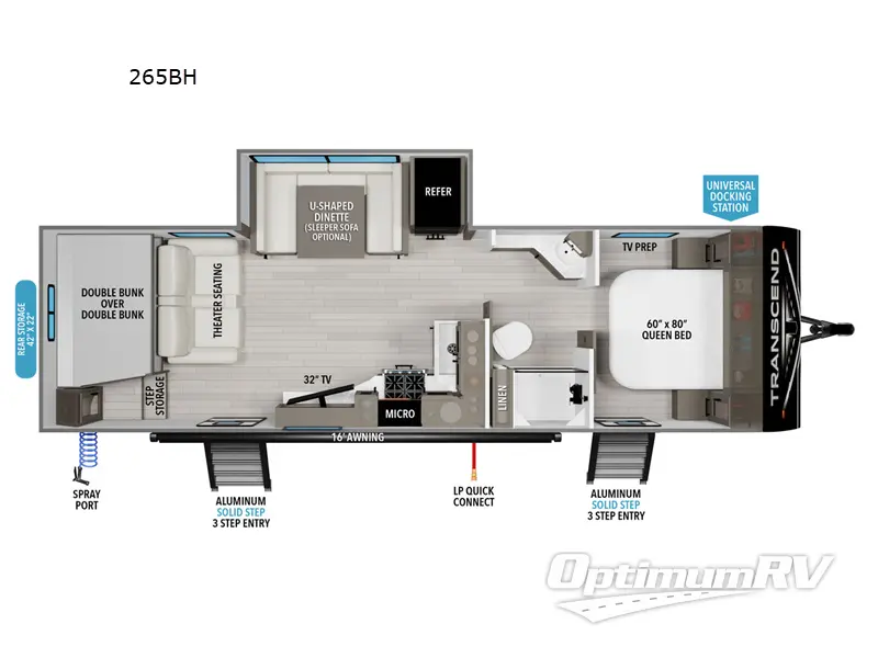2024 Grand Design Transcend Xplor 265BH Floorplan Photo