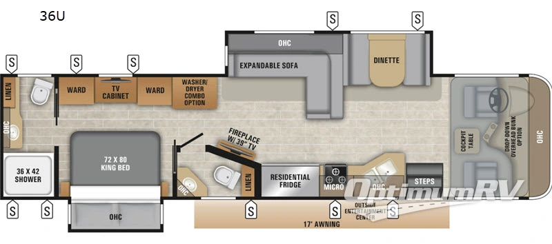 2019 Entegra Emblem 36U Floorplan Photo