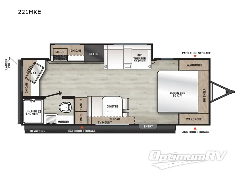 2024 Coachmen Catalina Summit Series 8 221MKE Floorplan Photo