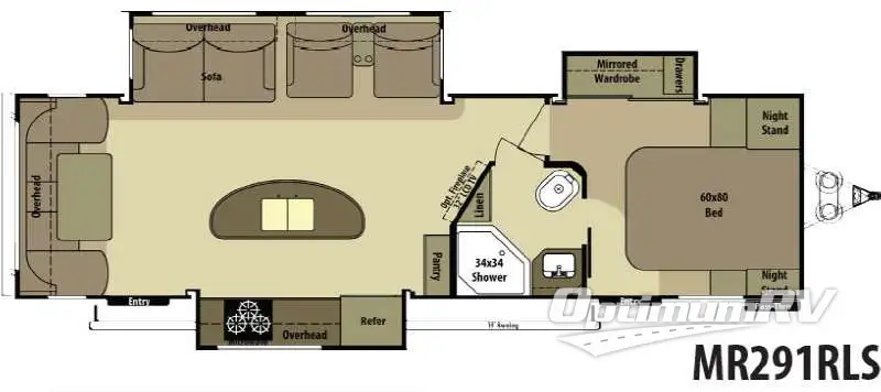 2014 Open Range Mesa Ridge MR291RLS Floorplan Photo