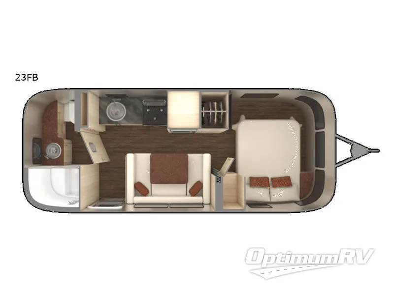 2018 Airstream International Serenity 23FB Floorplan Photo