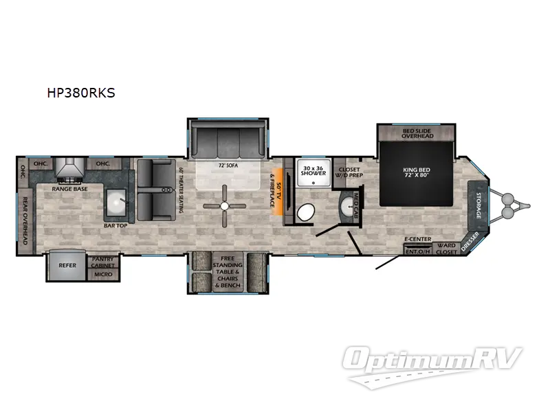 2023 CrossRoads Hampton HP380RKS Floorplan Photo