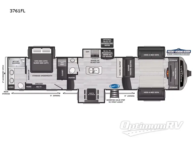 2022 Keystone Montana 3761FL RV Floorplan Photo