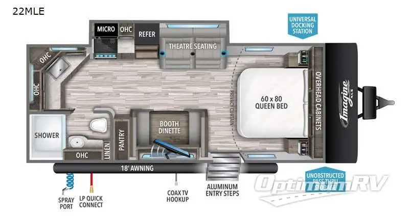 2021 Grand Design Imagine XLS 22MLE Floorplan Photo
