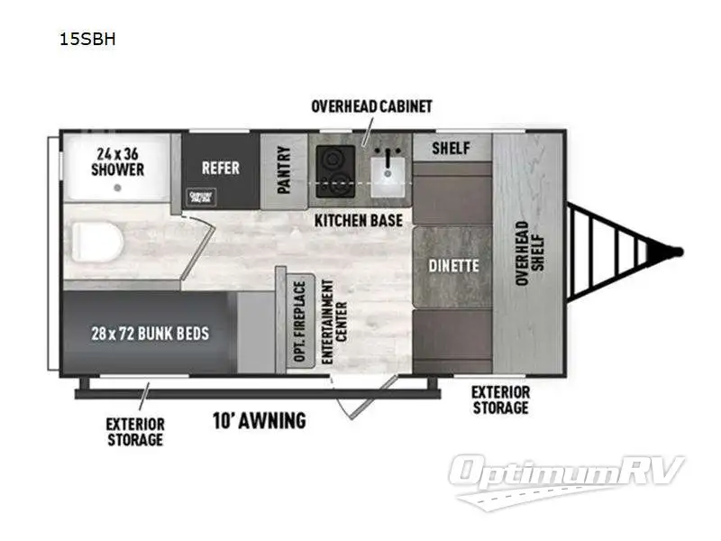 2023 Viking Saga 15SBH Floorplan Photo