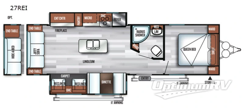 2018 Forest River Salem 27REI Floorplan Photo