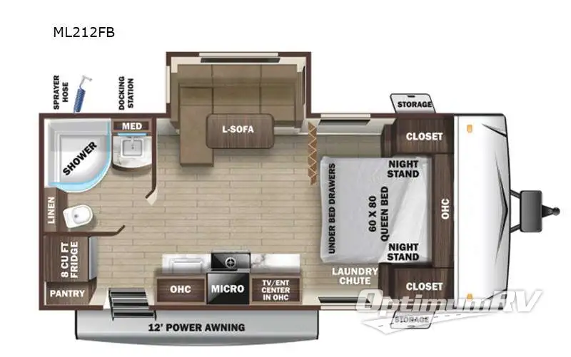2021 Highland Ridge Mesa Ridge S-Lite ML212FB Floorplan Photo