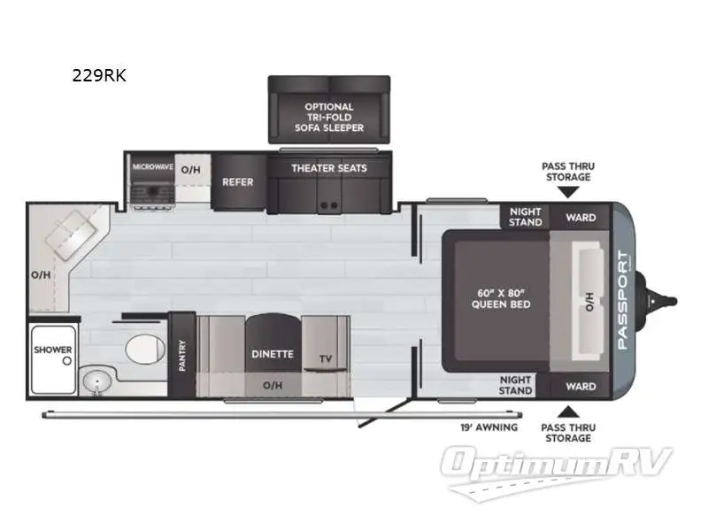 2022 Keystone Passport 229RKS Floorplan Photo