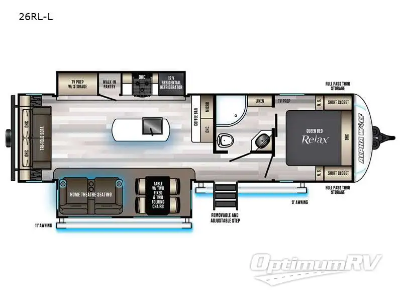 2021 Forest River Cherokee Alpha Wolf 26RL-L RV Floorplan Photo