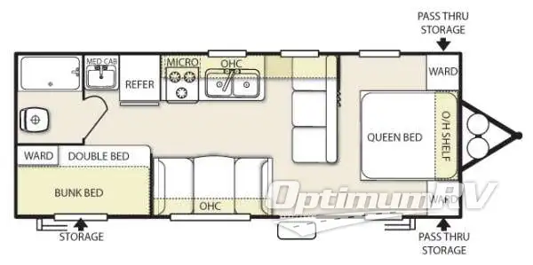 2014 Forest River Salem Cruise Lite 261BHXL Floorplan Photo