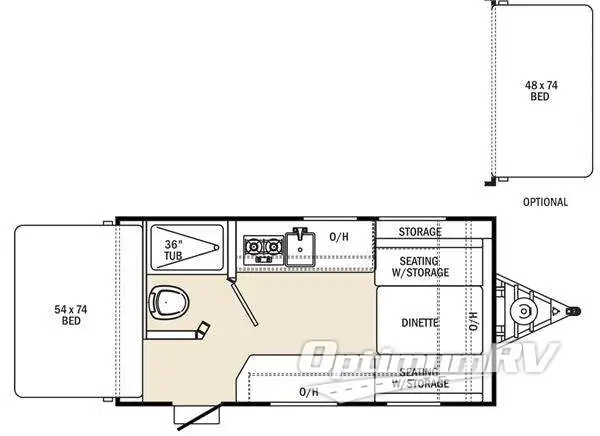 2015 Coachmen Clipper Ultra-Lite 15RB Floorplan Photo