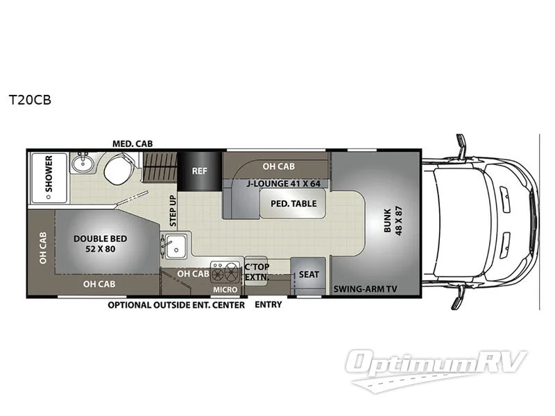 2020 Coachmen Orion T20CB Floorplan Photo